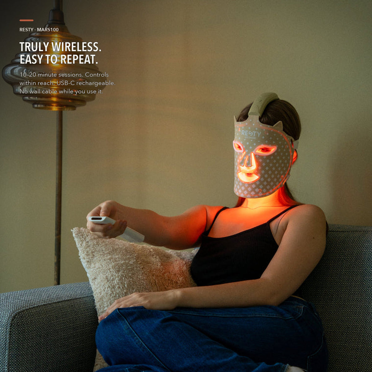 LED-gezichtsmasker Resty MARS100, afbeelding 4