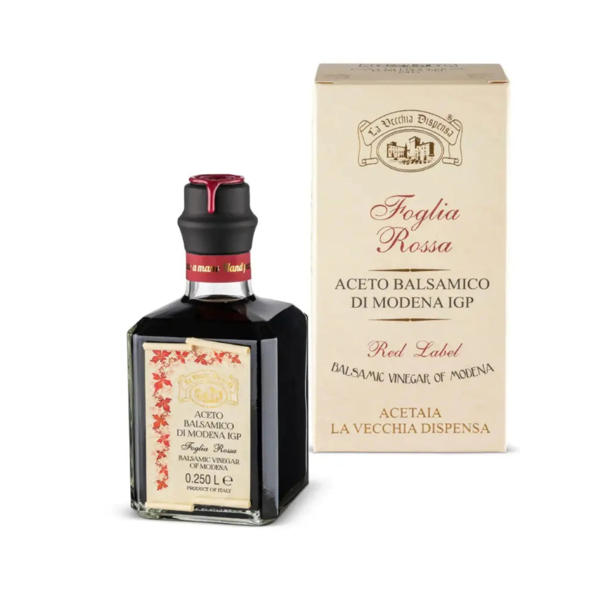 La Vecchia Dispensa Rode Label balsamico IGP, cadeau-editie