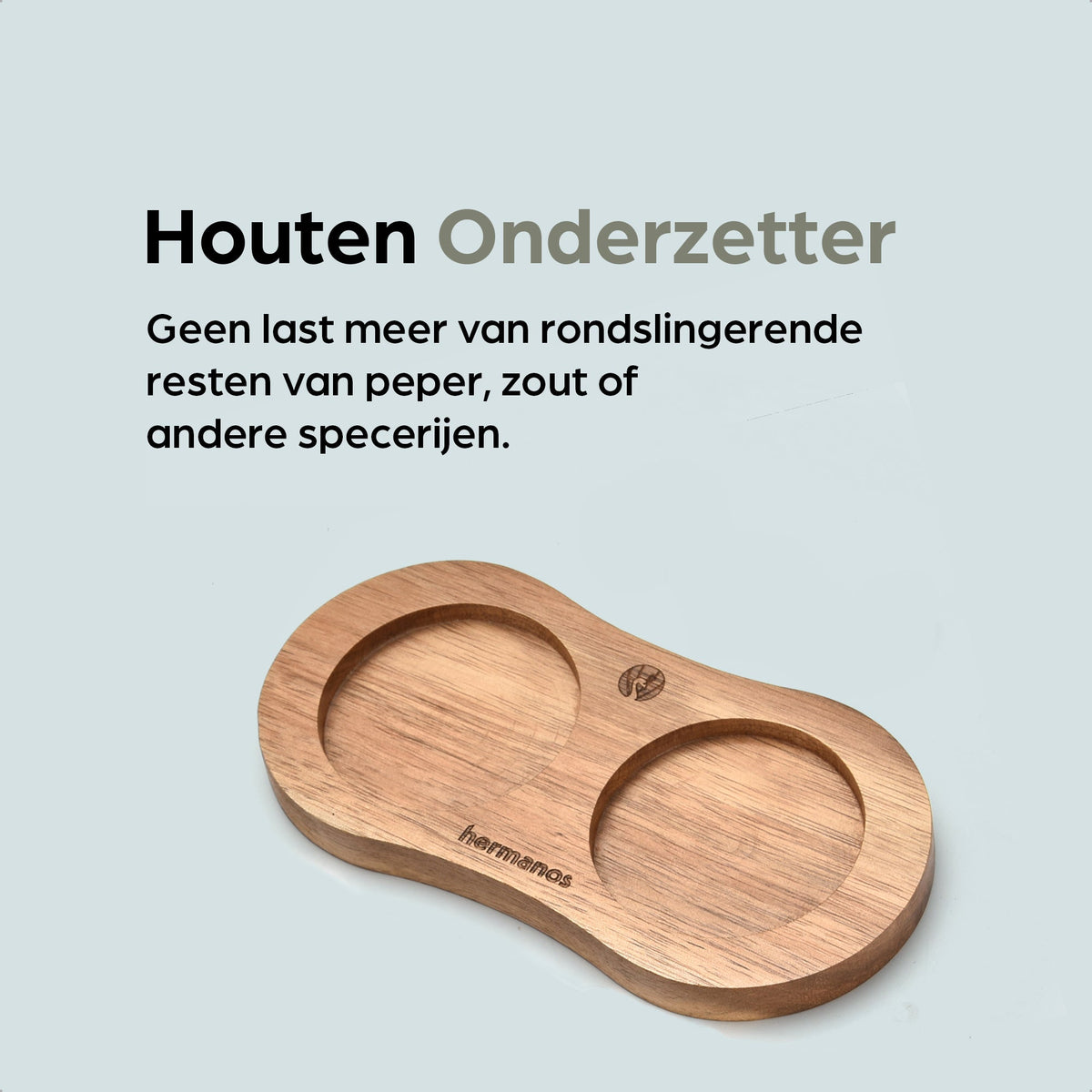 Hermanos peper- en zoutmolenset Bali, acaciahout, 22 cm, afbeelding 7