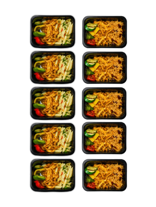 BBQ Meals | Chicken Pasta & Chicken Moro Rijst | 10 meals | 2 smaken