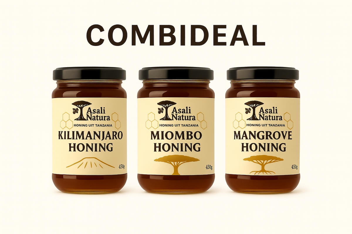 Honing uit Tanzania, combipack 3 x 450 g