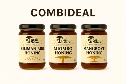Honing uit Tanzania, combipack 3 x 450 g