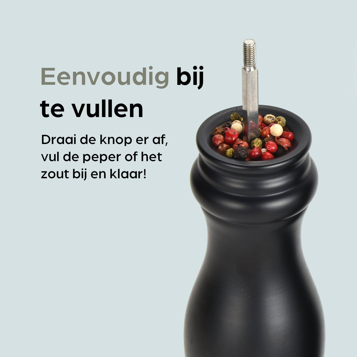 Hermanos peper- en zoutmolenset Lyon, zwart, 22 cm, afbeelding 6