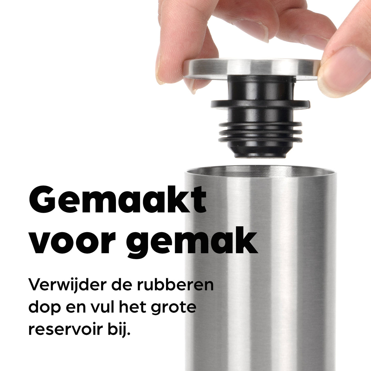 Hermanos peper- en zoutmolenset Oslo, zilver, 19 cm, afbeelding 4