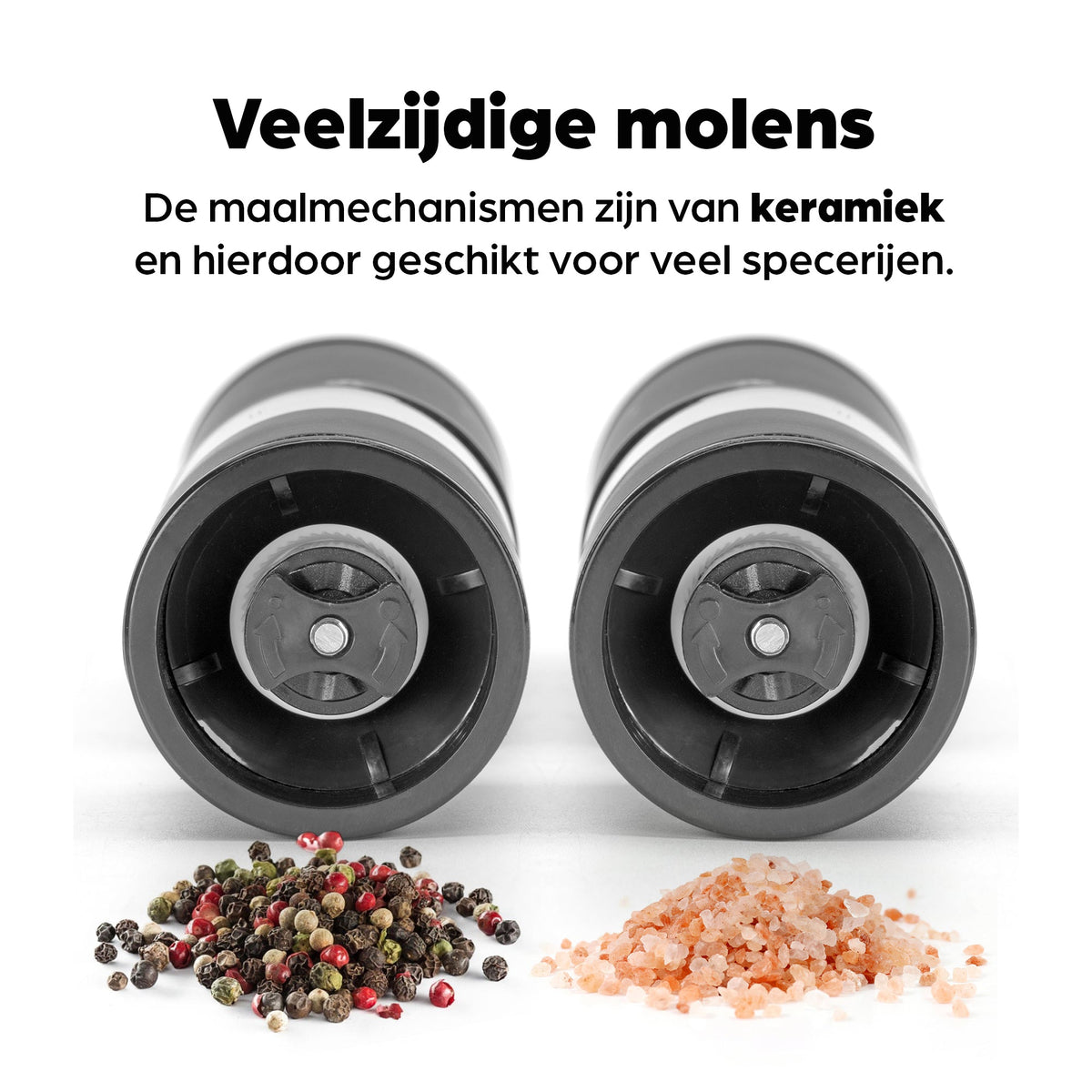Hermanos peper- en zoutmolenset Oslo, zwart, 19 cm, afbeelding 8