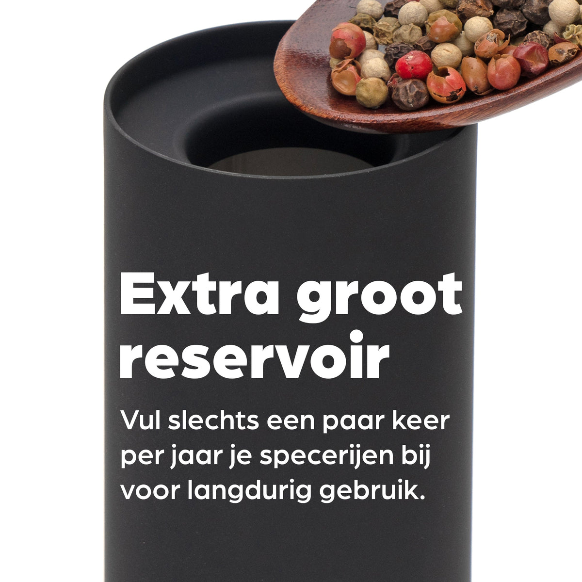 Hermanos peper- en zoutmolenset Oslo, zwart, 19 cm, afbeelding 6