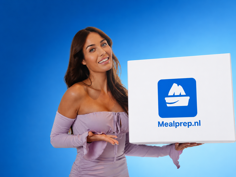 Vrouw met een Mealprep.nl maaltijdbox