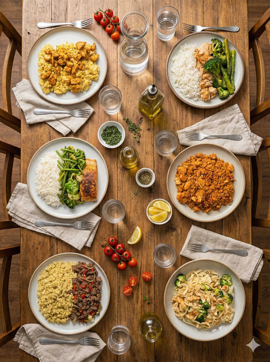 Rijst Pakket | Kip, Rund en Vis | 8 meals | 8 smaken