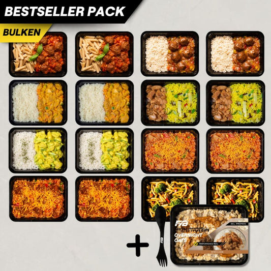 Bulken Bestseller pack - 16 maaltijden + GRATIS spork & oats