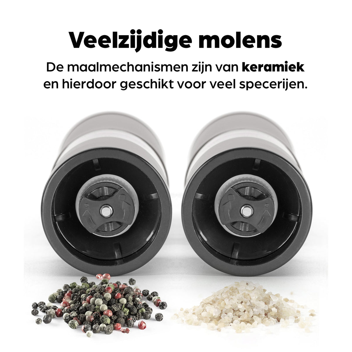 Hermanos peper- en zoutmolenset Oslo, taupe, 19 cm, afbeelding 8