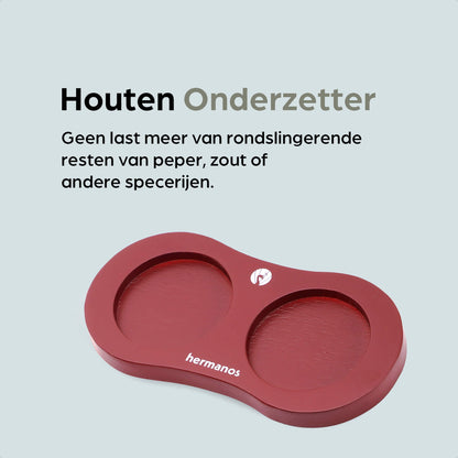 Hermanos peper- en zoutmolenset Rome, rood, 22 cm, afbeelding 7