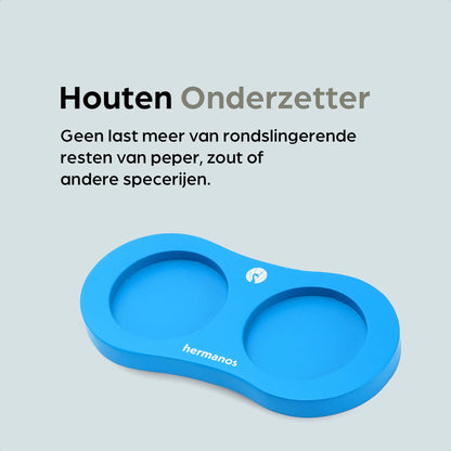 Hermanos peper- en zoutmolenset Rome, blauw, 22 cm, afbeelding 6