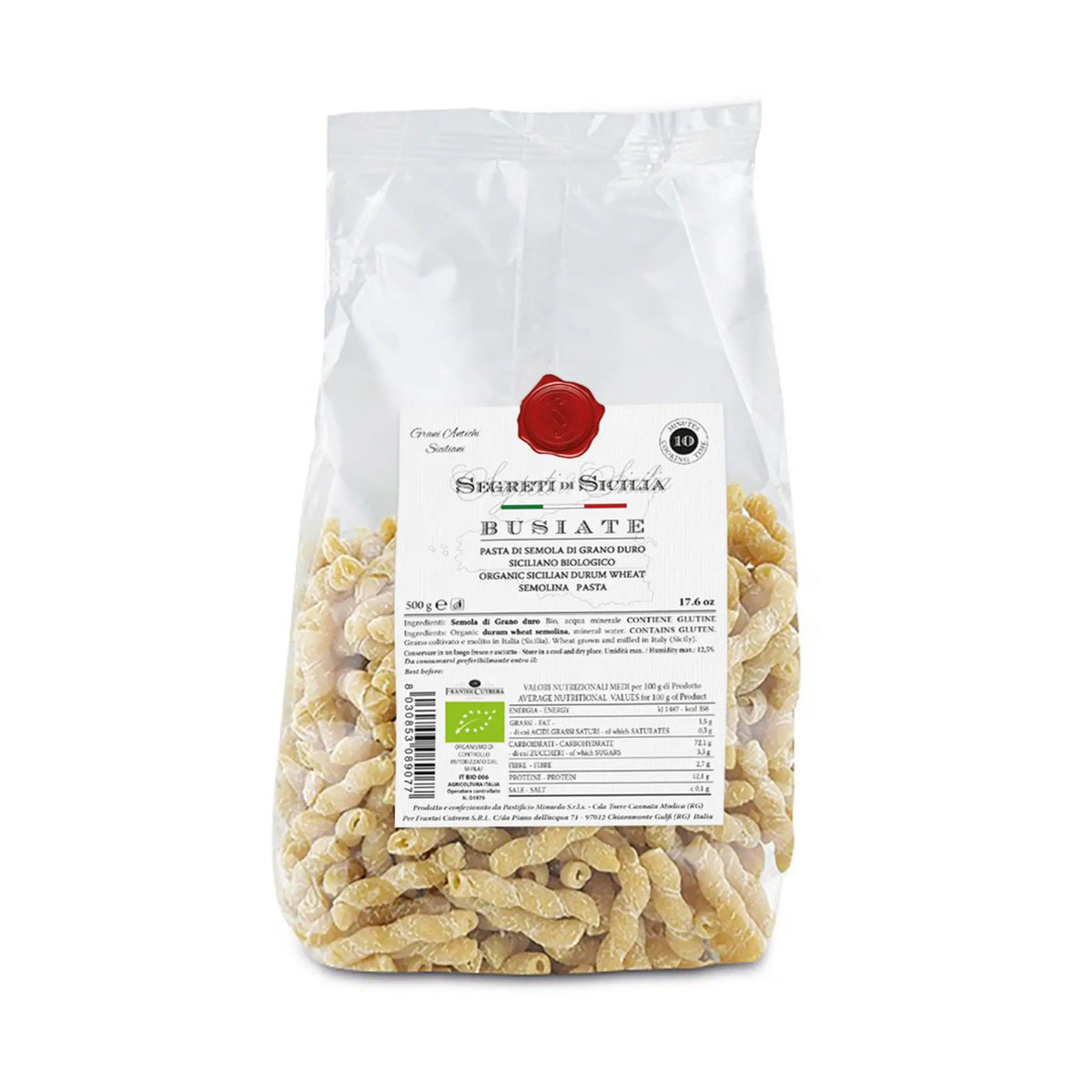 Busiate, biologische Siciliaanse pasta