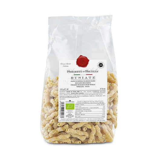 Busiate, biologische Siciliaanse pasta