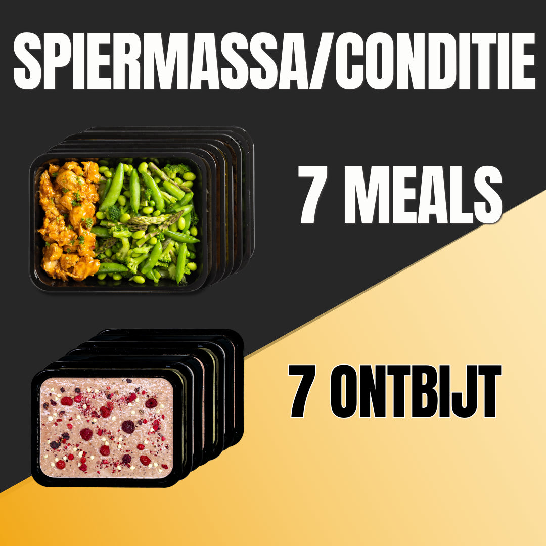 Spiermassa | Combideal | 7 meals + 7 ontbijt | 14 smaken