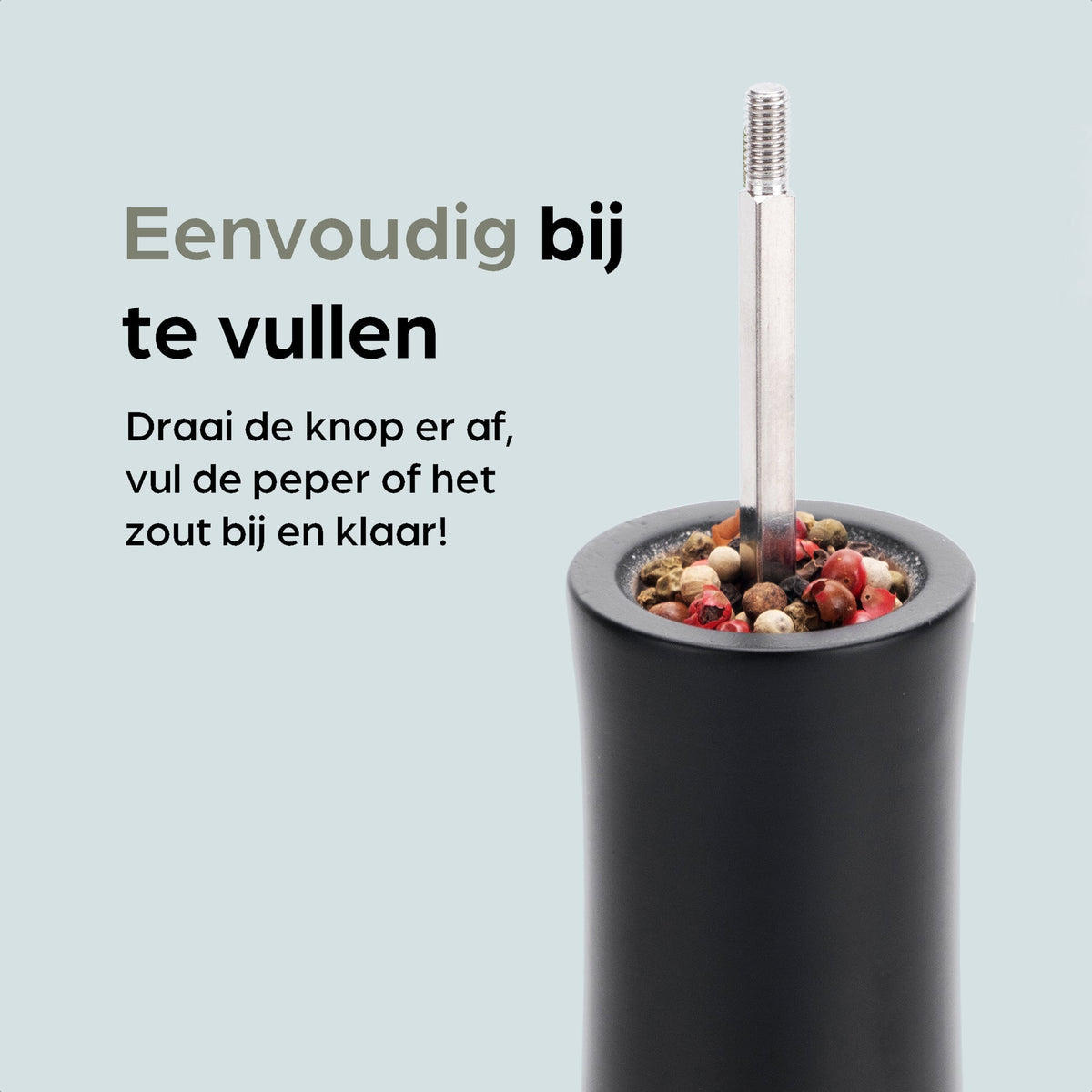 Hermanos peper- en zoutmolenset Bali, zwart, 22 cm, afbeelding 7