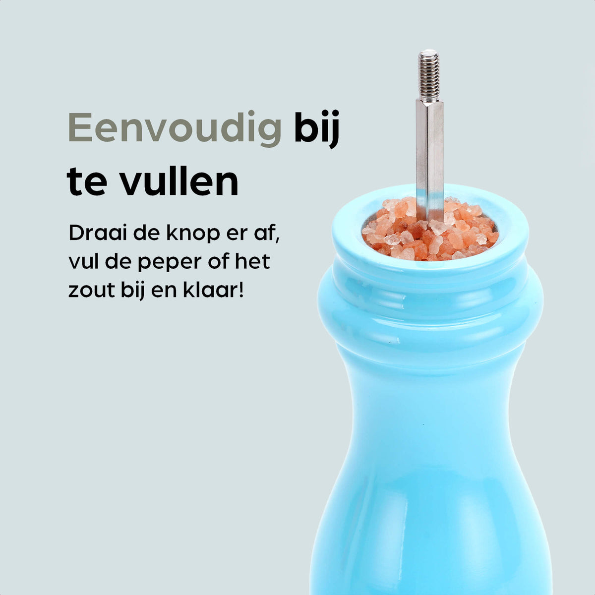 Hermanos peper- en zoutmolenset Rome, blauw, 22 cm, afbeelding 7