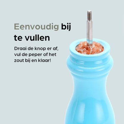 Hermanos peper- en zoutmolenset Rome, blauw, 22 cm, afbeelding 7