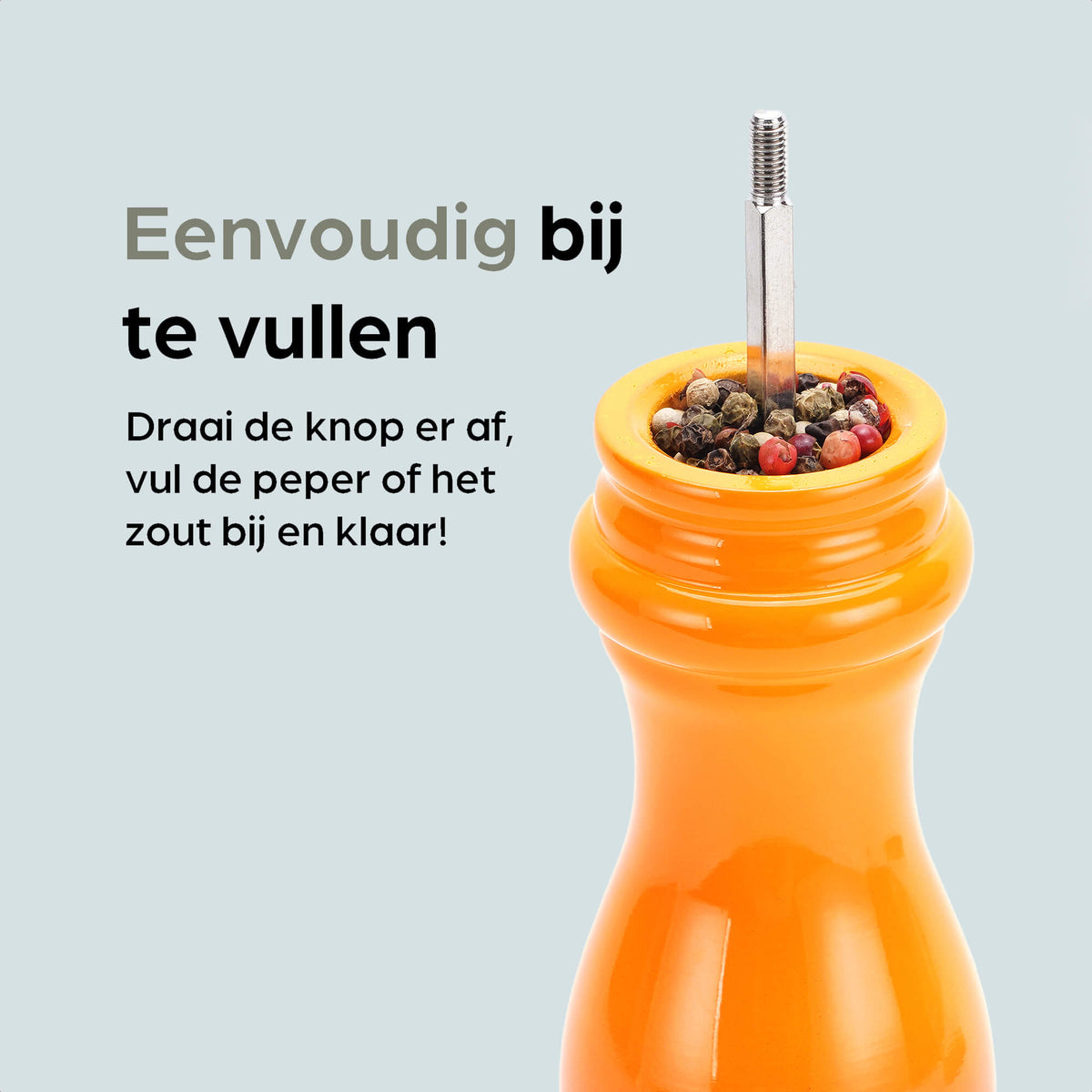 Hermanos peper- en zoutmolenset Rome, oranje, 22 cm, afbeelding 7