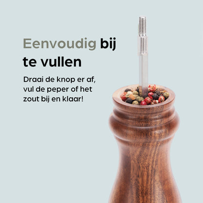 Hermanos peper- en zoutmolenset Lyon, bruin, 22 cm, afbeelding 7