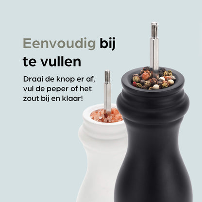 Hermanos peper- en zoutmolenset Rome, zwart-wit, 22 cm, afbeelding 5