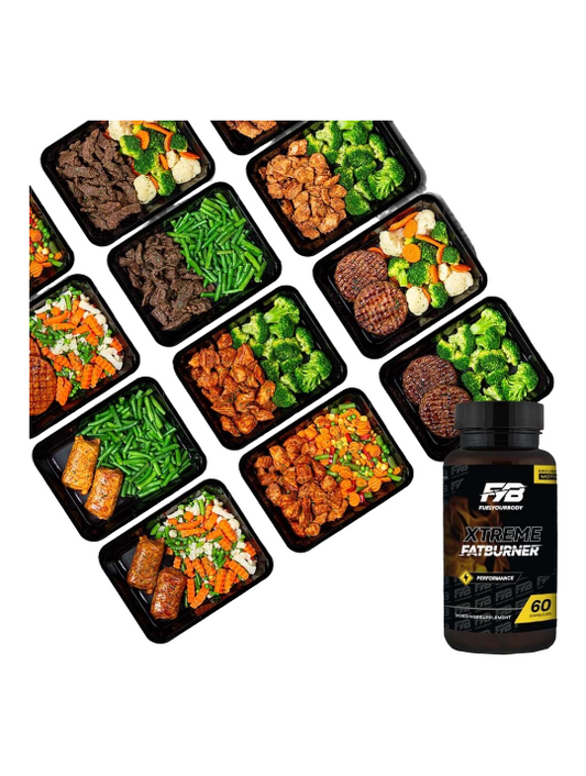 Low carb chicken en beef pack (12x1) + FYB Fatburner